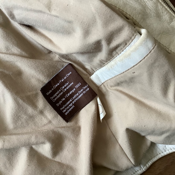 Danier off-white biker leather jacket - Picture 10 of 11